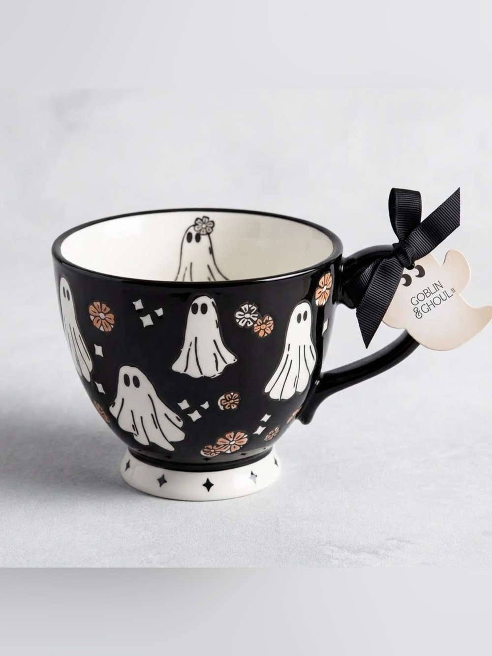 Goblin & Ghoul Halloween Black Ghost Ceramic Cup/Mug